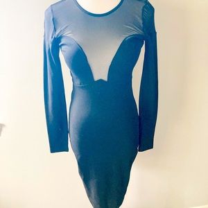 Nasty Gal mesh black dress